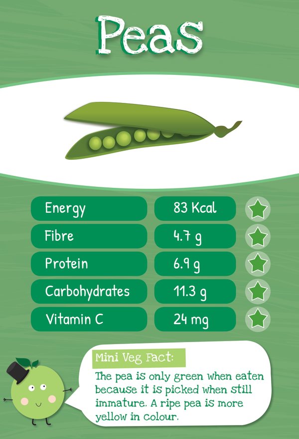 The Peas Veggie Trumps card