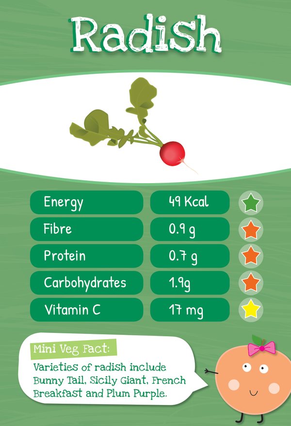 The Radish Veggie Trumps card